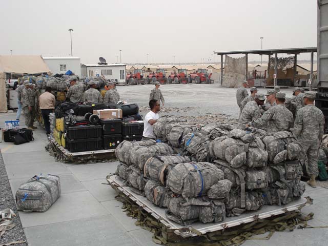 Gear On Pallets To Baghdad