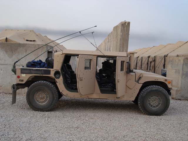 Our Humvee To The Landing Zone