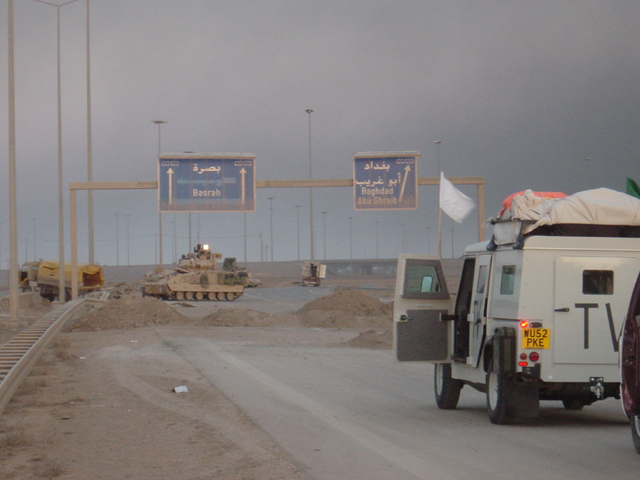 Road Block Into Baghdad