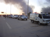 Fires Near Road Block Into Baghdad