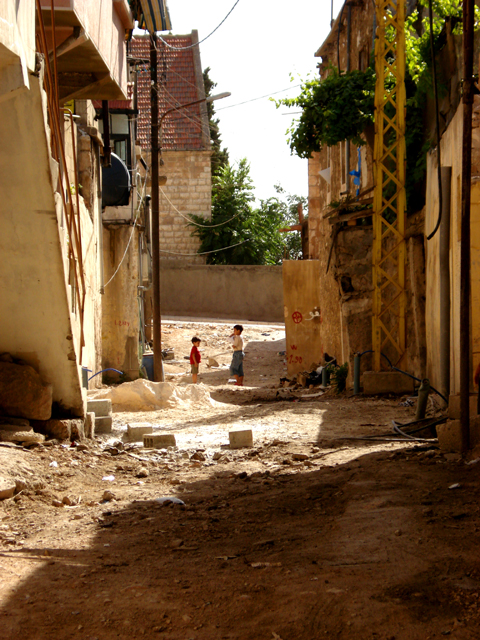 Two Boys Playing In Baalbek Alley