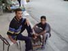 Shoe Shine Boy With Customer