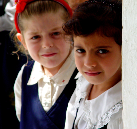 Two Girls At School